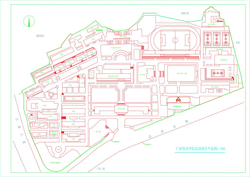 昌岗校区总平面图